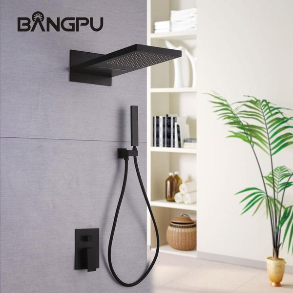 bathroom shower sets bangpu wall mounted system with handheld set black mlitfunction head rainfall solid brass
bathroom shower sets bangpu wall mounted system with handheld set black mlitfunction head rainfall solid brass