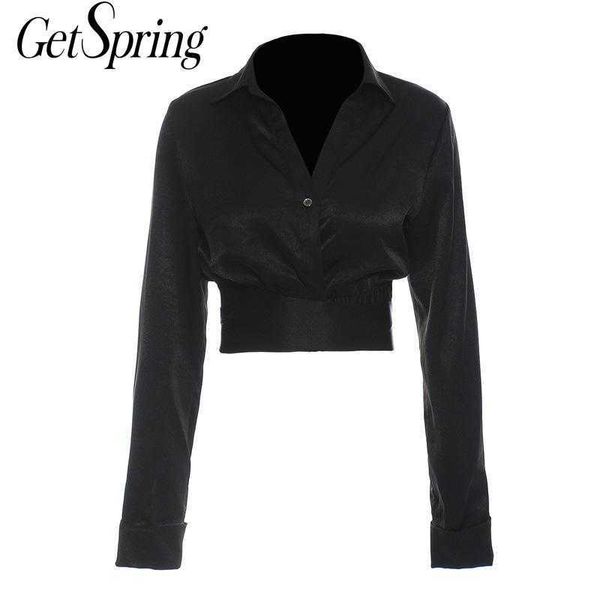 getspring women blouse shirt long sleeve black short women's summer s vintage fashion 210601, White
getspring women blouse shirt long sleeve black short women's summer s vintage fashion 210601, White