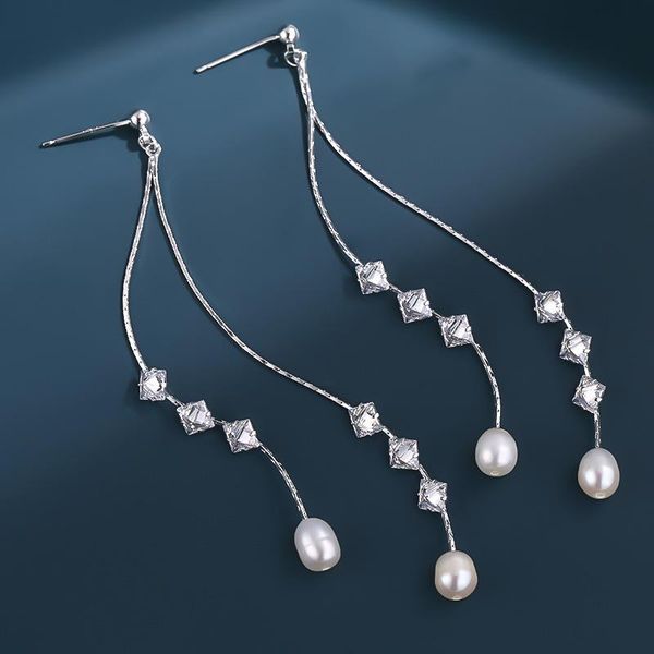minar exquisite long pearl bling cubic zirconia tassel earrings for women french party dangle earings jewelry wholesale & chandelier, Silver
minar exquisite long pearl bling cubic zirconia tassel earrings for women french party dangle earings jewelry wholesale & chandelier, Silver