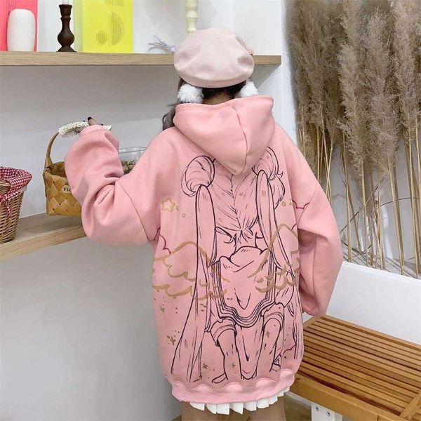 women's hoodies & sweatshirts sailor moon cartoon print women hooded long sleeve autumn winter harajuku cute kawaii oversize, Black
women's hoodies & sweatshirts sailor moon cartoon print women hooded long sleeve autumn winter harajuku cute kawaii oversize, Black