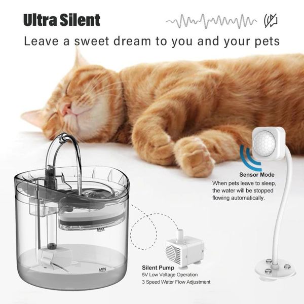 automatic cat water fountain with faucet dog dispenser transparent drinker pet drinking feeder filters motion sensor bowls & feeders
automatic cat water fountain with faucet dog dispenser transparent drinker pet drinking feeder filters motion sensor bowls & feeders