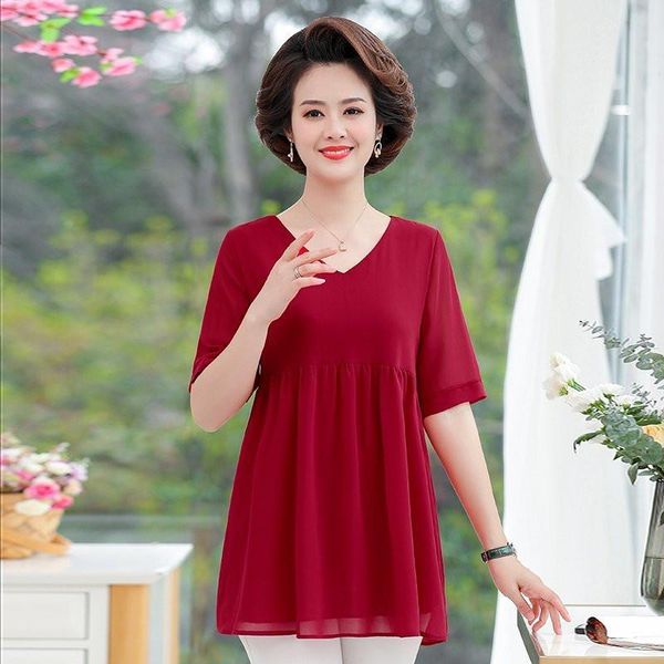 women's blouses & shirts chiffon half sleeves v-neck blouse women 2021 summer ruffles elegant shirt female office plus size, White
women's blouses & shirts chiffon half sleeves v-neck blouse women 2021 summer ruffles elegant shirt female office plus size, White