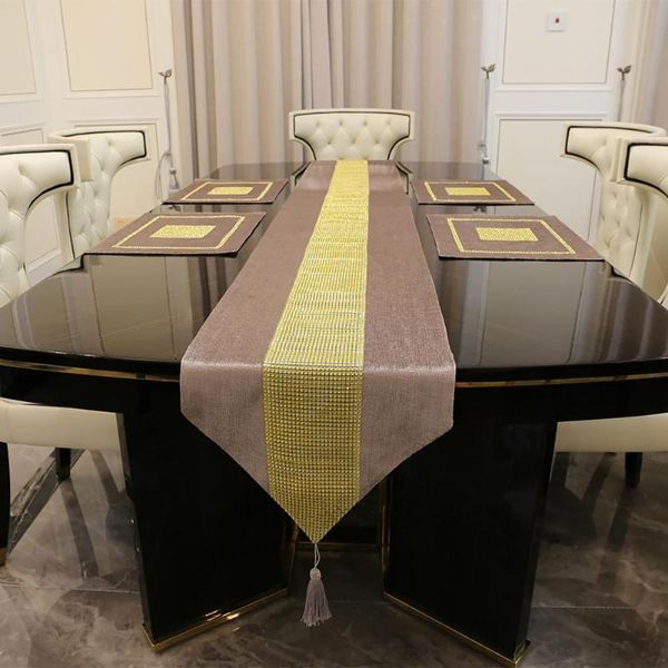 mats & pads table cover eye-catching fashion wear-resistant gold rhinestones flannel runner
mats & pads table cover eye-catching fashion wear-resistant gold rhinestones flannel runner