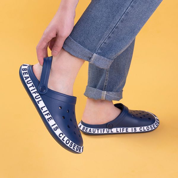 flat summer colorful fashion slippers men's women's sandy beach hole shoes soft bottom breathable and lightweight lady gentlemen, Black
flat summer colorful fashion slippers men's women's sandy beach hole shoes soft bottom breathable and lightweight lady gentlemen, Black