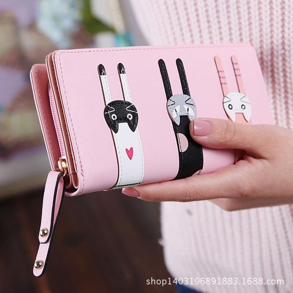 wallets japan and south korea mobile phone wallet women's long zipper buckle cartoon three cats fashion handbag, Red;black
wallets japan and south korea mobile phone wallet women's long zipper buckle cartoon three cats fashion handbag, Red;black