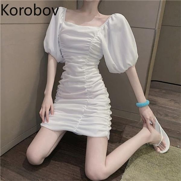 korobov summer new arrival women dress vintage square collar puff sleeve slim dresses a-line mini vestidos femme 210430, Black;gray
korobov summer new arrival women dress vintage square collar puff sleeve slim dresses a-line mini vestidos femme 210430, Black;gray
