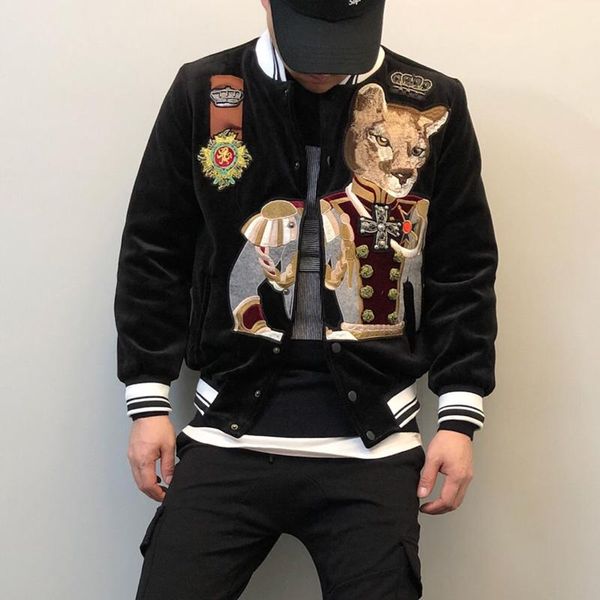 men's jackets men baseball jacket luxury and women lovers pilot stand collar coat, Black;brown
men's jackets men baseball jacket luxury and women lovers pilot stand collar coat, Black;brown