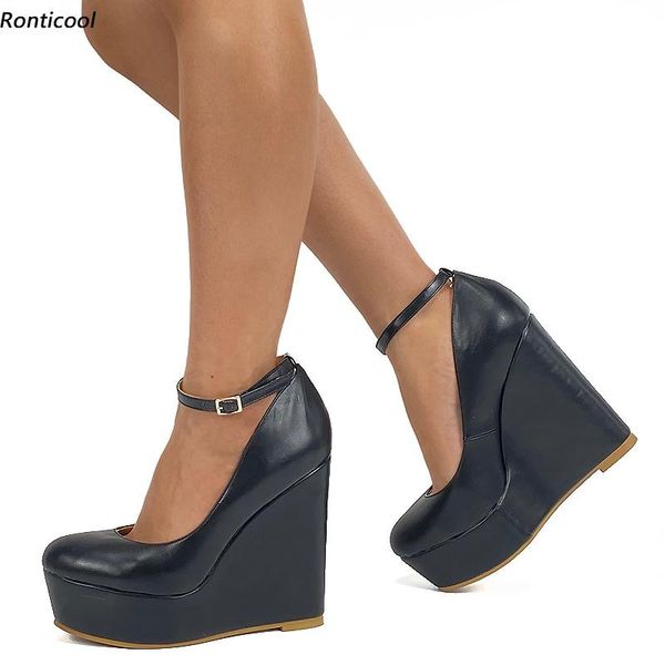 dress shoes ronticool arrival handmade women pumps ankle strap buckle wedges heel round toe black party us plus size 5-20
dress shoes ronticool arrival handmade women pumps ankle strap buckle wedges heel round toe black party us plus size 5-20