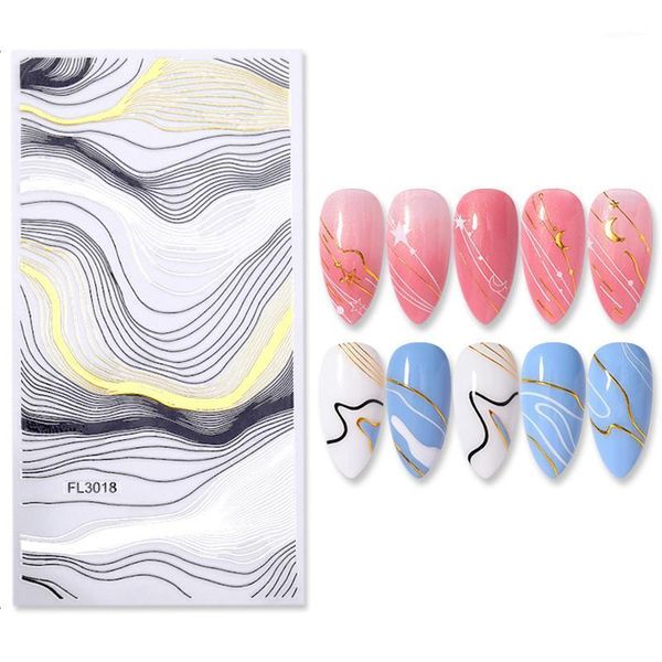 nail stickers gold black white gilded wave line patterns adhesive transfer decals art diy design decoration tools1
nail stickers gold black white gilded wave line patterns adhesive transfer decals art diy design decoration tools1