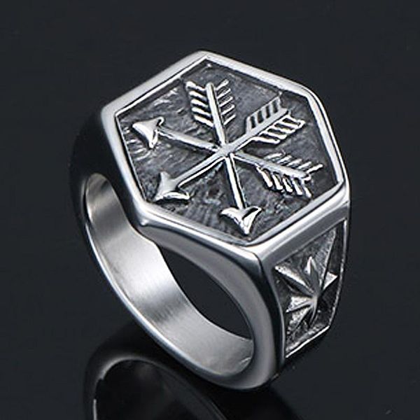 vintage viking arrow ring for men 316l stainless steel signet cool male punk biker gift him cluster rings, Golden;silver
vintage viking arrow ring for men 316l stainless steel signet cool male punk biker gift him cluster rings, Golden;silver