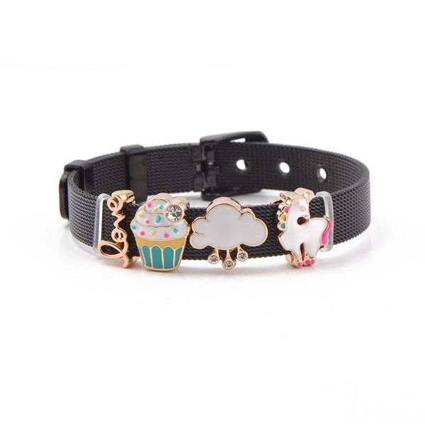 charm bracelets sanshoor arrival black mesh bracelet set with gold charms for yummy and rain lovers fashion women girls teens, Golden;silver
charm bracelets sanshoor arrival black mesh bracelet set with gold charms for yummy and rain lovers fashion women girls teens, Golden;silver