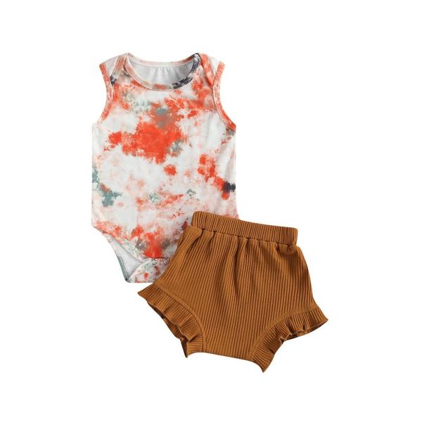 emmababy 2021 summer 0-24m baby girl 2pcs set tie dye print sleeveless casual bodysuit+brown ruffled shorts toddler clothes clothing sets, White
emmababy 2021 summer 0-24m baby girl 2pcs set tie dye print sleeveless casual bodysuit+brown ruffled shorts toddler clothes clothing sets, White