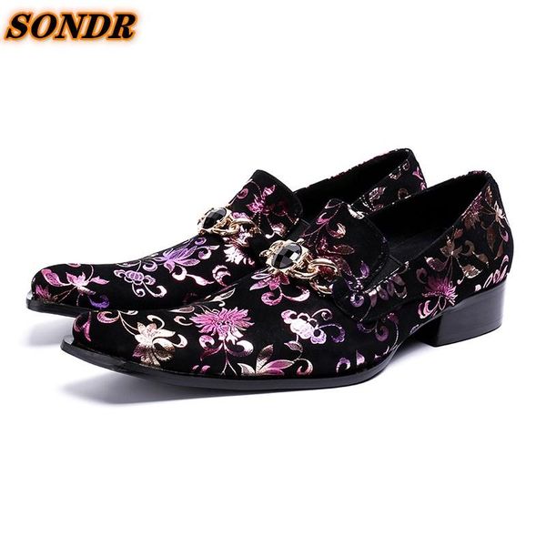 dress shoes fashion print men loafers square toe genuine leather for business casual oxford zapato de boda, Black
dress shoes fashion print men loafers square toe genuine leather for business casual oxford zapato de boda, Black