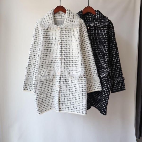 women's knits & tees imitation mink velvet knitted cardigan women autumn and winter 2021 long style korean loose temperament all-match, White
women's knits & tees imitation mink velvet knitted cardigan women autumn and winter 2021 long style korean loose temperament all-match, White