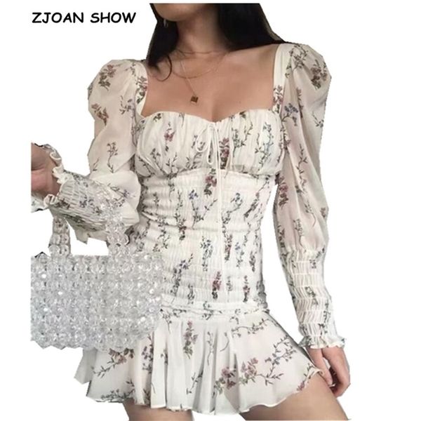 summer beige print small flower elastic ruched dress women long puff sleeve slim mini short dresses french femme vestido 210429, Black;gray
summer beige print small flower elastic ruched dress women long puff sleeve slim mini short dresses french femme vestido 210429, Black;gray