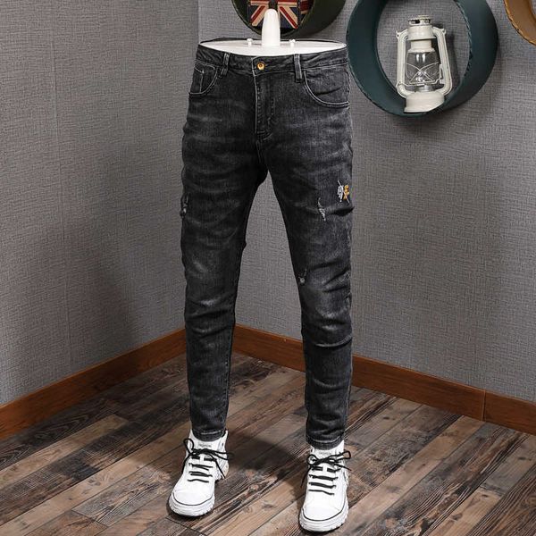 korean style fashion men jeans ly designer elastic slim fit casual denim trousers vintage retro black gray pencil pants homme, Blue
korean style fashion men jeans ly designer elastic slim fit casual denim trousers vintage retro black gray pencil pants homme, Blue