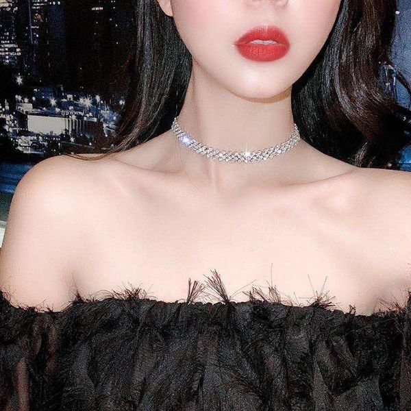 fashion classic rhinestone necklace exquisite shiny crystal sweet romantic jewelry valentine's day gift chains, Silver
fashion classic rhinestone necklace exquisite shiny crystal sweet romantic jewelry valentine's day gift chains, Silver