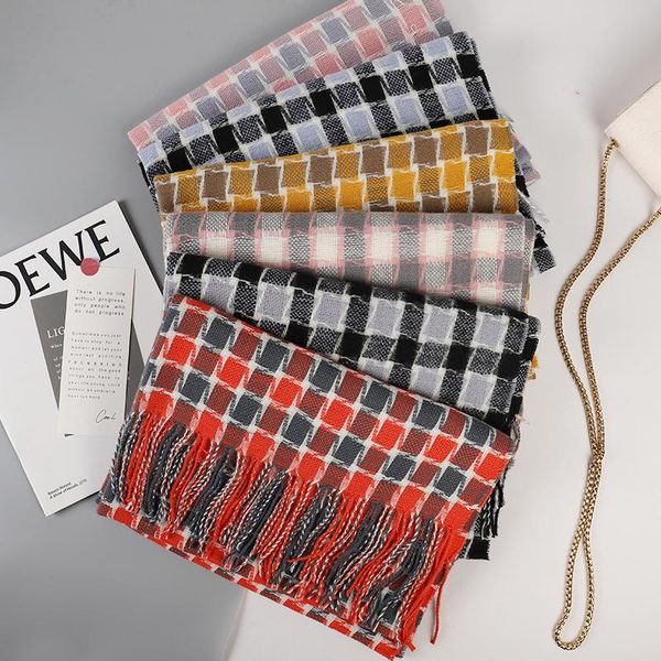 scarves design brand winter cashmere plaid scarf for women warm shawl wrap female foulard autumn tassel solid thick blanket muje, Blue;gray
scarves design brand winter cashmere plaid scarf for women warm shawl wrap female foulard autumn tassel solid thick blanket muje, Blue;gray
