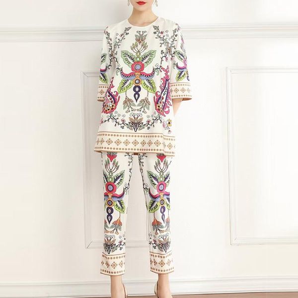 women's two piece pants 2021 summer fashion pans set women diamonds printed loose pants pieces, White
women's two piece pants 2021 summer fashion pans set women diamonds printed loose pants pieces, White