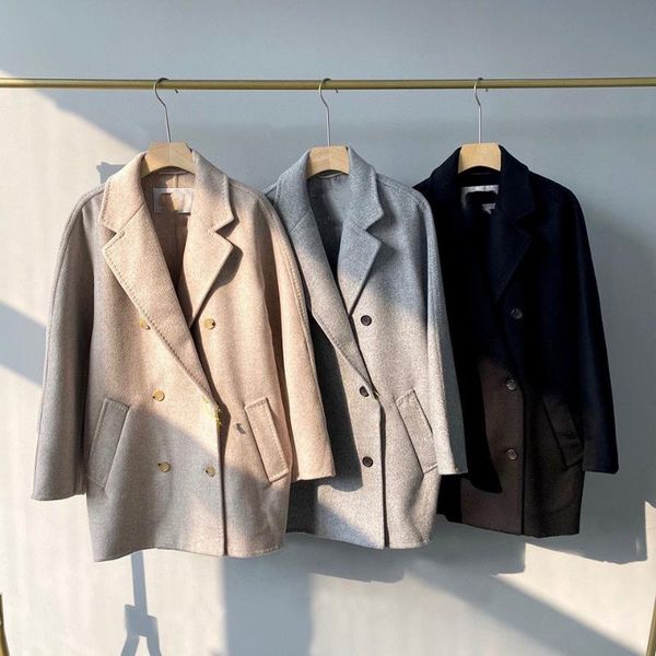 women's wool & blends m family cashmere coat in autumn and winter 2021~, Black
women's wool & blends m family cashmere coat in autumn and winter 2021~, Black