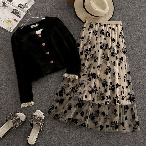 two piece dress 2021 spring vintage set women outfits long sleeve crop & floral mesh skirt suits female 2 xx4n, White
two piece dress 2021 spring vintage set women outfits long sleeve crop & floral mesh skirt suits female 2 xx4n, White