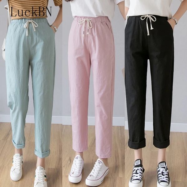 new cotton linen pants women trousers loose casual solid color women's harem pants female capris spring summer pants brand 210319, Black;white
new cotton linen pants women trousers loose casual solid color women's harem pants female capris spring summer pants brand 210319, Black;white