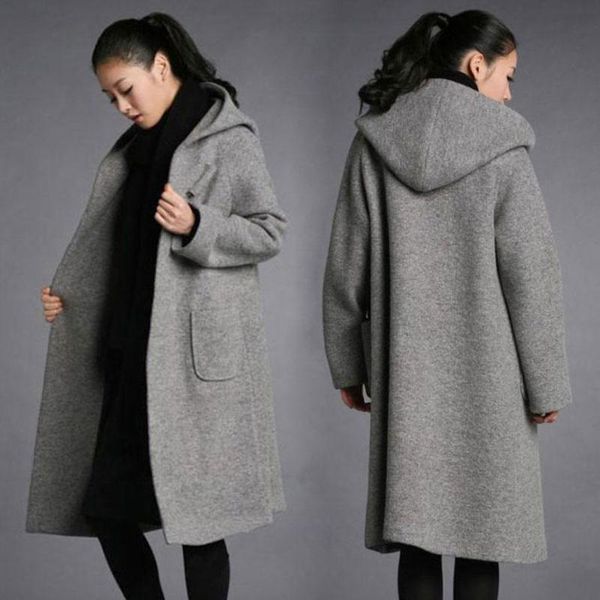 women's trench coats women long wool blend coat hooded loose thick jacket winter warm cloak parka overcoat stylish, Tan;black
women's trench coats women long wool blend coat hooded loose thick jacket winter warm cloak parka overcoat stylish, Tan;black