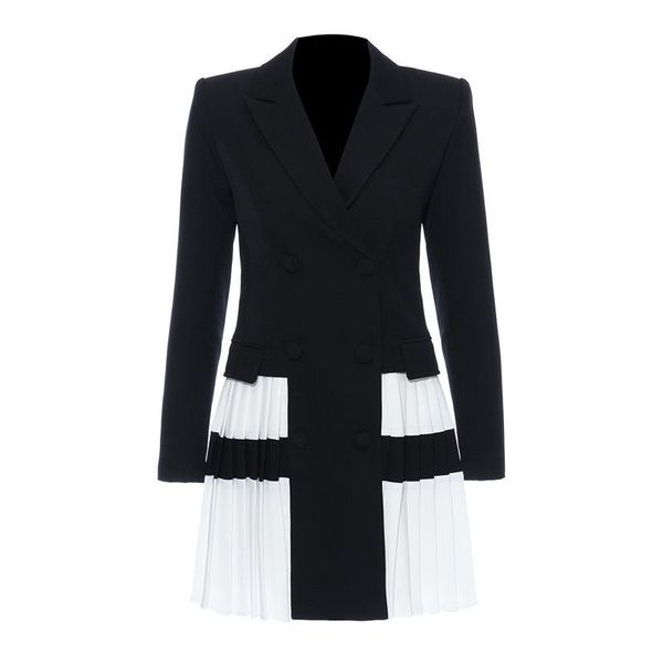blazer women 2021 summer fashion mesh clothing notched hit colors pleated patchwork double breasted waist women's suits & blazers, White;black
blazer women 2021 summer fashion mesh clothing notched hit colors pleated patchwork double breasted waist women's suits & blazers, White;black