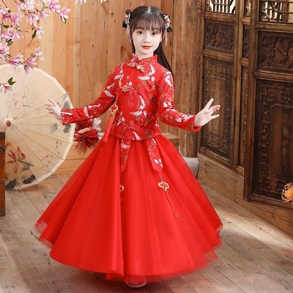 ethnic clothing girls tang hanfu autumn winter kids embroidery blouse+princess dress 2pcs suit chinese children dance costume cospl, Red
ethnic clothing girls tang hanfu autumn winter kids embroidery blouse+princess dress 2pcs suit chinese children dance costume cospl, Red