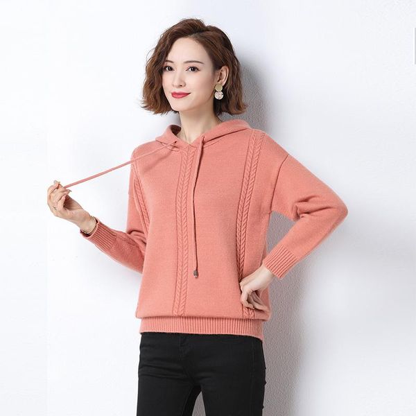 women's sweaters red black camel hooded pullover women winter autumn cable-knit woolen with hood pure color knitwear soft jersey, White;black
women's sweaters red black camel hooded pullover women winter autumn cable-knit woolen with hood pure color knitwear soft jersey, White;black