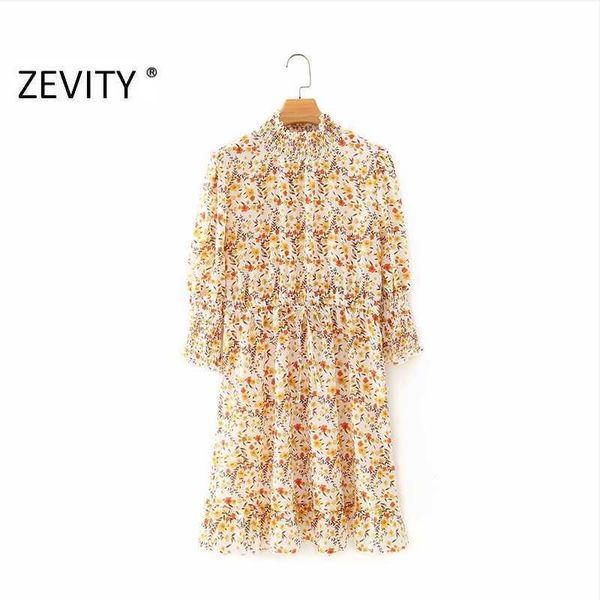 zevity women stand collar flower printing vestidos drawstring dress ladies pleat puff sleeve casual slim chic dresses ds4148 210603, Black;gray
zevity women stand collar flower printing vestidos drawstring dress ladies pleat puff sleeve casual slim chic dresses ds4148 210603, Black;gray