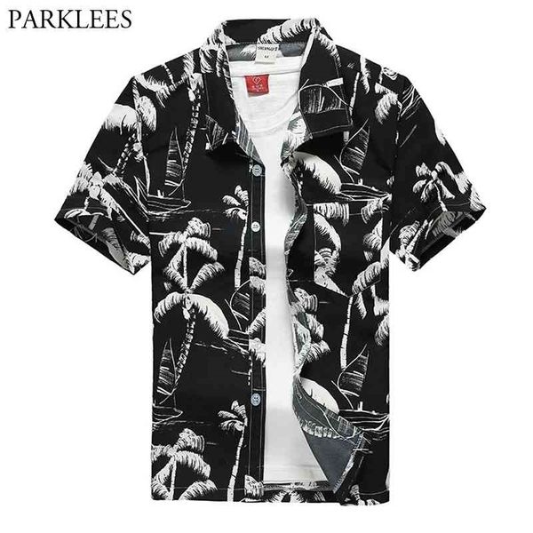 black hawaiian beach shirt men summer fashion palm tree printed tropical aloha shirts mens party casual holiday clothing 210522, White;black
black hawaiian beach shirt men summer fashion palm tree printed tropical aloha shirts mens party casual holiday clothing 210522, White;black