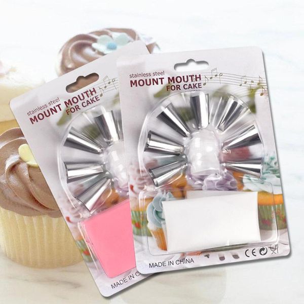 cake tools 9pcs/set decorating stainless steel cream nozzles silicone pastry bag converter accessories baking sets
cake tools 9pcs/set decorating stainless steel cream nozzles silicone pastry bag converter accessories baking sets