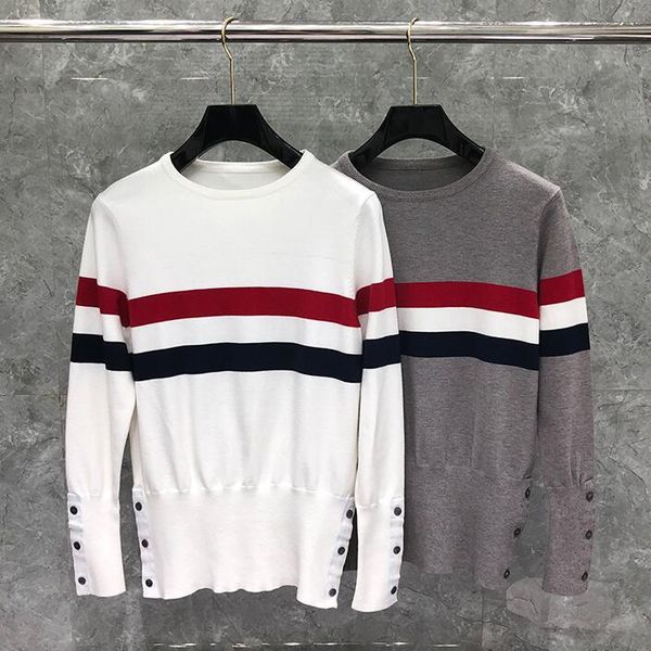 men's sweaters in 2021, men's fashion brand sweaters, oval neck wool striped casual clothes, winter retail, White;black
men's sweaters in 2021, men's fashion brand sweaters, oval neck wool striped casual clothes, winter retail, White;black