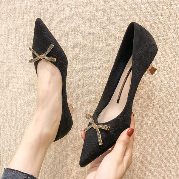 spring women's pumps shoes bowknot decoration ladies elegant kitten heels for ol female daily women dress, Black
spring women's pumps shoes bowknot decoration ladies elegant kitten heels for ol female daily women dress, Black