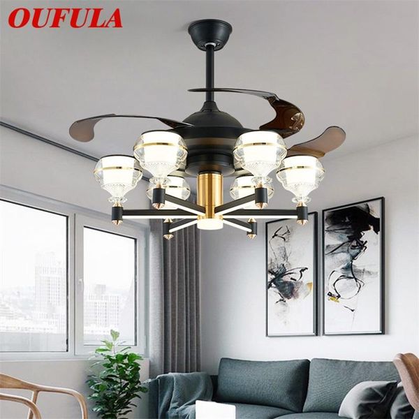 electric fans oufula ceiling fan with led light black remote control 220v 110v home decorative for living room bedroom restaurant
electric fans oufula ceiling fan with led light black remote control 220v 110v home decorative for living room bedroom restaurant