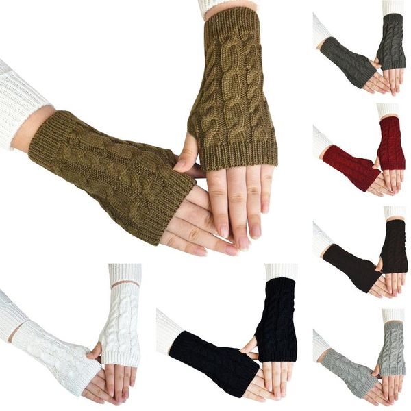 women short knitted long hand cycling gloves women's warm embroidered winter fingerless, Black
women short knitted long hand cycling gloves women's warm embroidered winter fingerless, Black