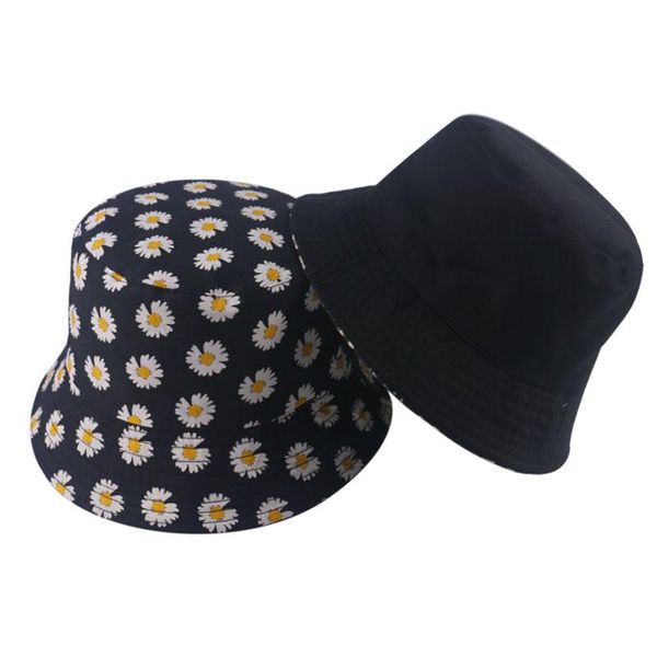 wide brim hats 2021 fashion summer reversible black floral daisy print bucket hat women gorras chapeau femme, Blue;gray
wide brim hats 2021 fashion summer reversible black floral daisy print bucket hat women gorras chapeau femme, Blue;gray