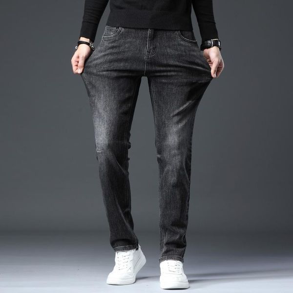 men's jeans 2021 fashion 98% cotton casual black stretch denim pants male brand trousers classic regular fit business, Blue
men's jeans 2021 fashion 98% cotton casual black stretch denim pants male brand trousers classic regular fit business, Blue
