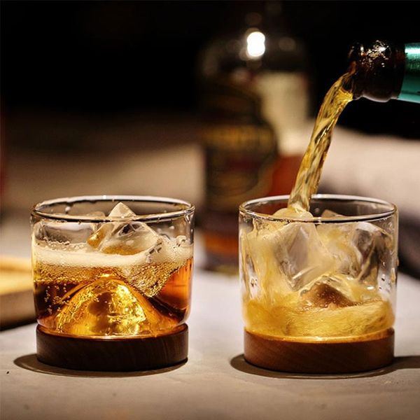whiskey glass small japanese style mountain wooden bottom wine tight texture beautiful waterproof easy to clean glasses
whiskey glass small japanese style mountain wooden bottom wine tight texture beautiful waterproof easy to clean glasses