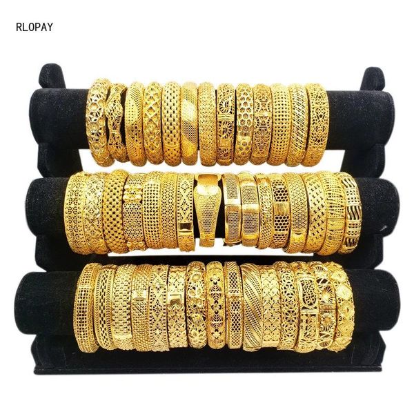 bangle copper dubai gold bangles for women mixed designs metal cuff bracelets arabic wedding jewelry bridal, Black 
bangle copper dubai gold bangles for women mixed designs metal cuff bracelets arabic wedding jewelry bridal, Black