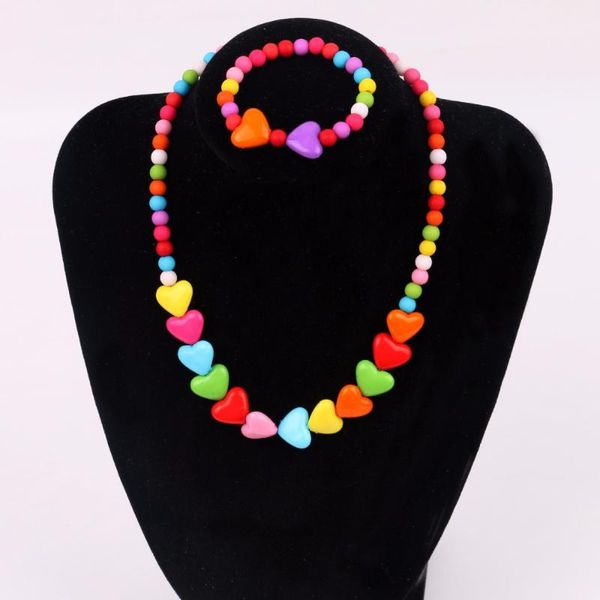 earrings & necklace happykiss 1set fashion children's accessories beaded peach heart child bracelet baby girls jewelry, Silver
earrings & necklace happykiss 1set fashion children's accessories beaded peach heart child bracelet baby girls jewelry, Silver