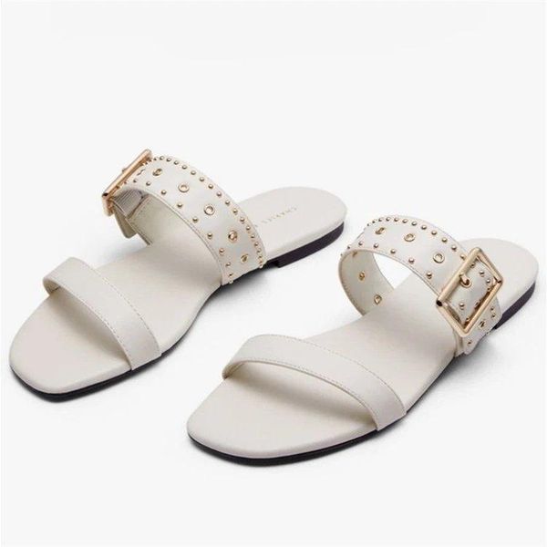 slippers women's summer sandals shoes rivet flat-bottom wear outside the word with tide2021, Black
slippers women's summer sandals shoes rivet flat-bottom wear outside the word with tide2021, Black