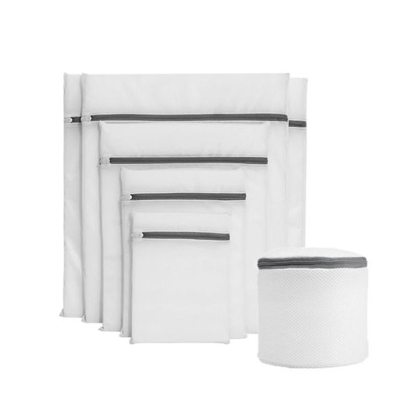 laundry bags 1 set 6pcs home travel wash practical (white) 
laundry bags 1 set 6pcs home travel wash practical (white)