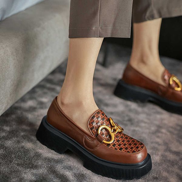 slippers autumn casual medium heel shoes round toe small female leather british thick all-match women's 9fex, Black
slippers autumn casual medium heel shoes round toe small female leather british thick all-match women's 9fex, Black