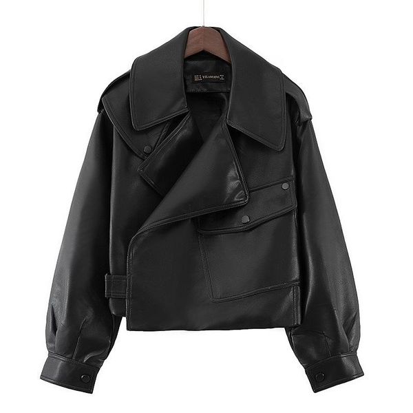 women's jackets 2021 spring autumn jacket women zipper long sleeve windproof rainproof artificial leather casual slim female costume ou, Black;brown
women's jackets 2021 spring autumn jacket women zipper long sleeve windproof rainproof artificial leather casual slim female costume ou, Black;brown