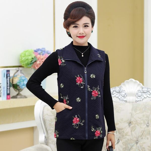 women's vests women spring autumn floral vest jackets casual sleeveless outerwear middle-aged mother waistcoat fashion slim cotton coat, Black;white
women's vests women spring autumn floral vest jackets casual sleeveless outerwear middle-aged mother waistcoat fashion slim cotton coat, Black;white