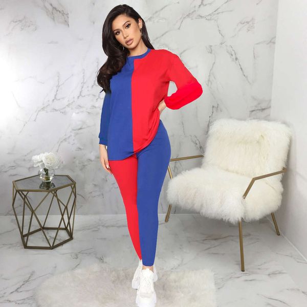 2021 women's fashion suit long sleeve printing two splicing cut piece, White 
2021 women's fashion suit long sleeve printing two splicing cut piece, White