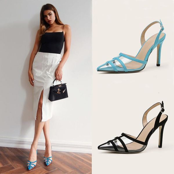 sandals 2021 pu pointed toe rubber sole pvc stiletto women's shoes high heel transparent europe and america, Black
sandals 2021 pu pointed toe rubber sole pvc stiletto women's shoes high heel transparent europe and america, Black