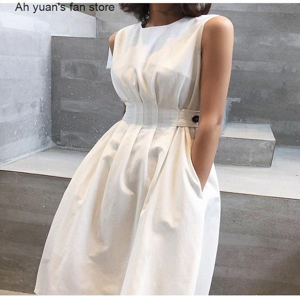 casual dresses ah yuan 2021 summer women solid white black fashion elegant party dress o neck sleeveless tank sundress female, Black;gray
casual dresses ah yuan 2021 summer women solid white black fashion elegant party dress o neck sleeveless tank sundress female, Black;gray